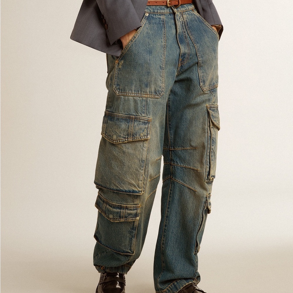 Golden Goose Distressed Cargo Jeans